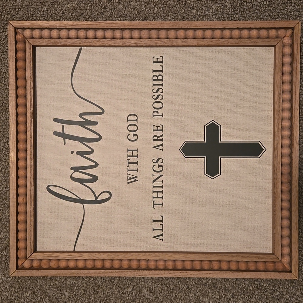 Faith With God All Things Are Possible Wall Decor
